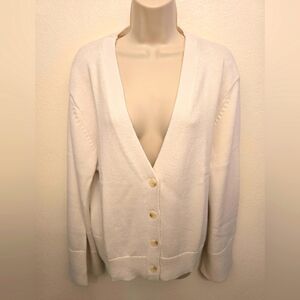 NWT Banana Republic Ladies Cream Button-Up Cardigan